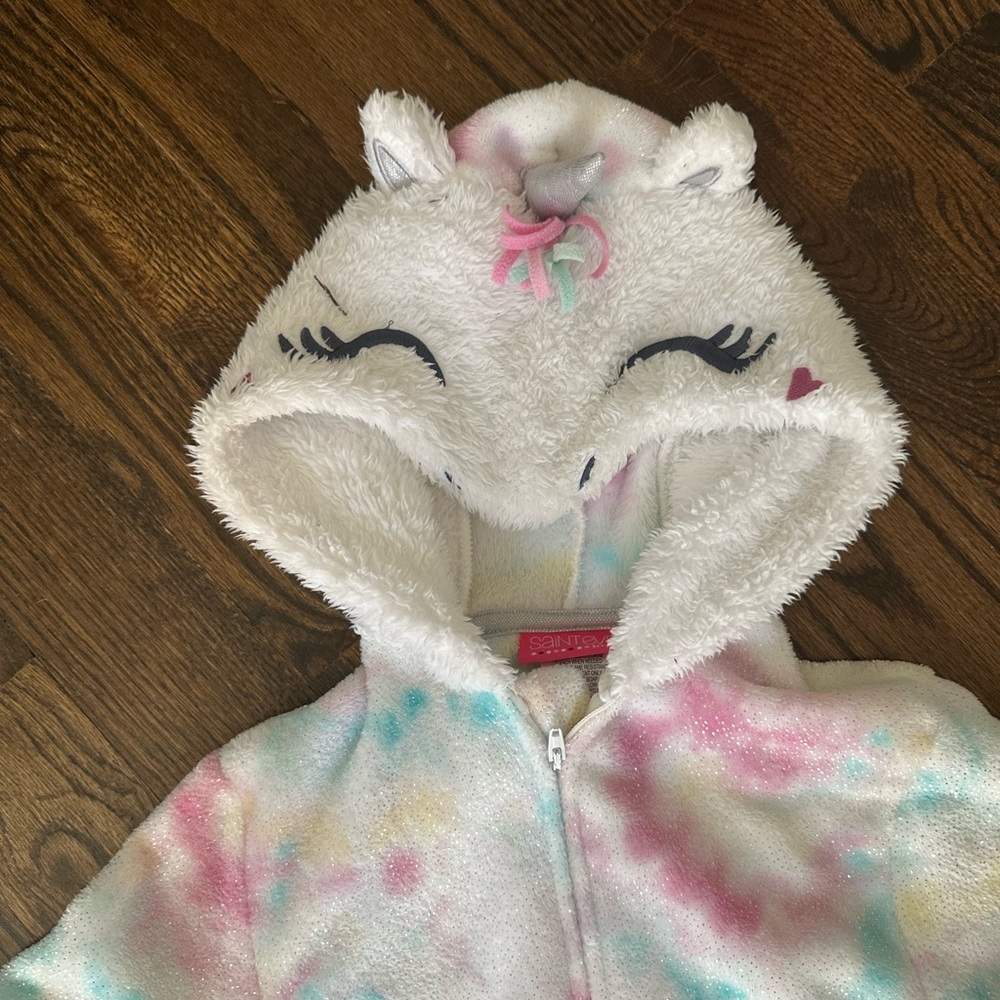 Unicorn Tie-Dye Kids Footie Pajamas
